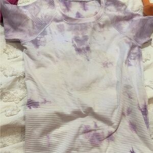 lululemon athletica Purple Tie-Dye Short Sleeve Tee